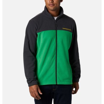 Columbia Jas Heren, Collegiate Flanker III Fleece - Oregon DonkerGrijs Groen, 43YZJHRMA